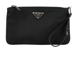 Prada Re-Nylon Pouch, Nylon, Black, 158D, S, 3*
